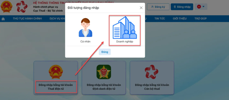 Các bước thực hiện nộp tiền thuế điện tử